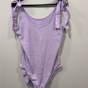 Ribbed Lavender Womens bodysuit